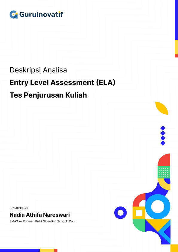 Mockup Report Tes IQ (Intelligence Quotient)