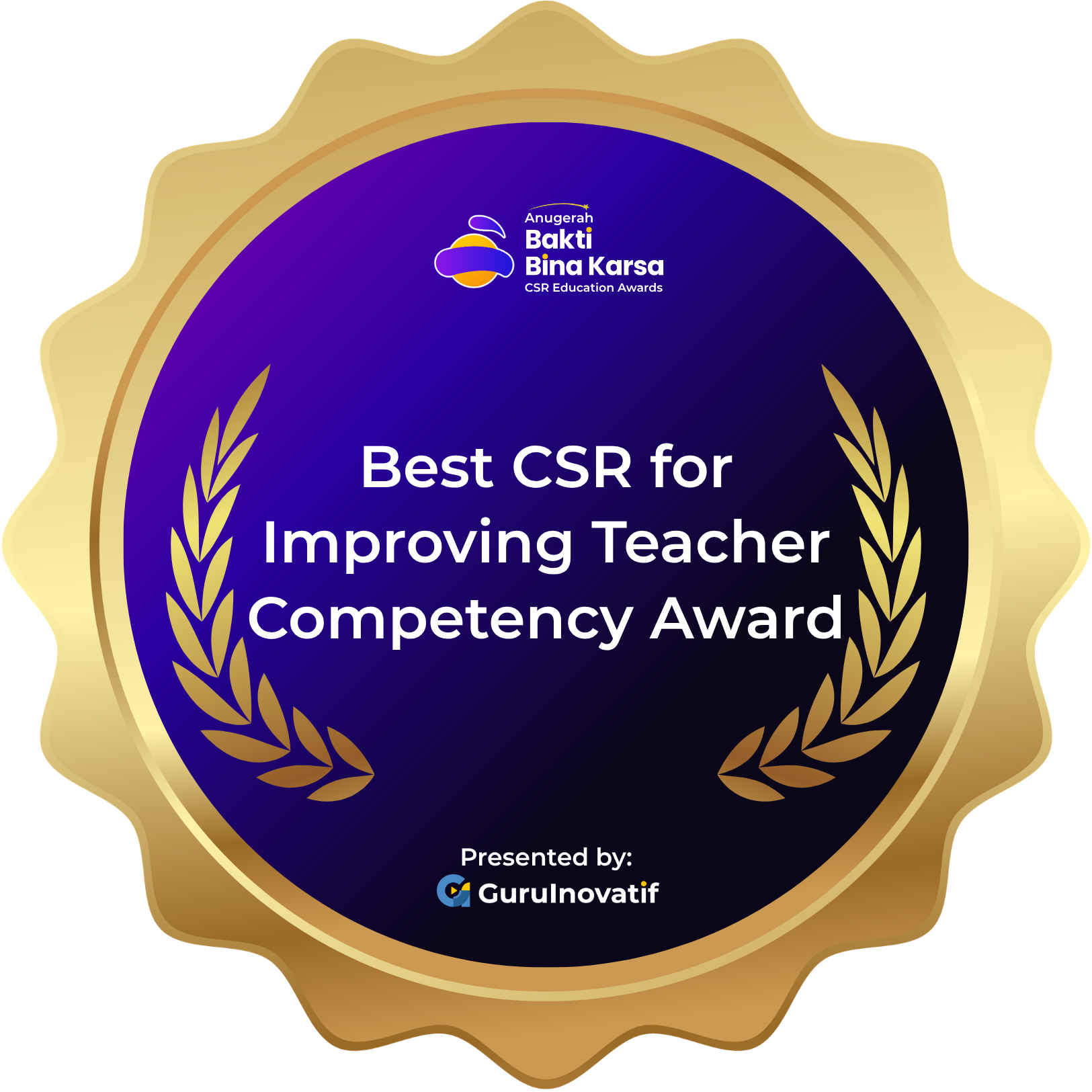 Best CSR for Improving Teacher Competency Award badge