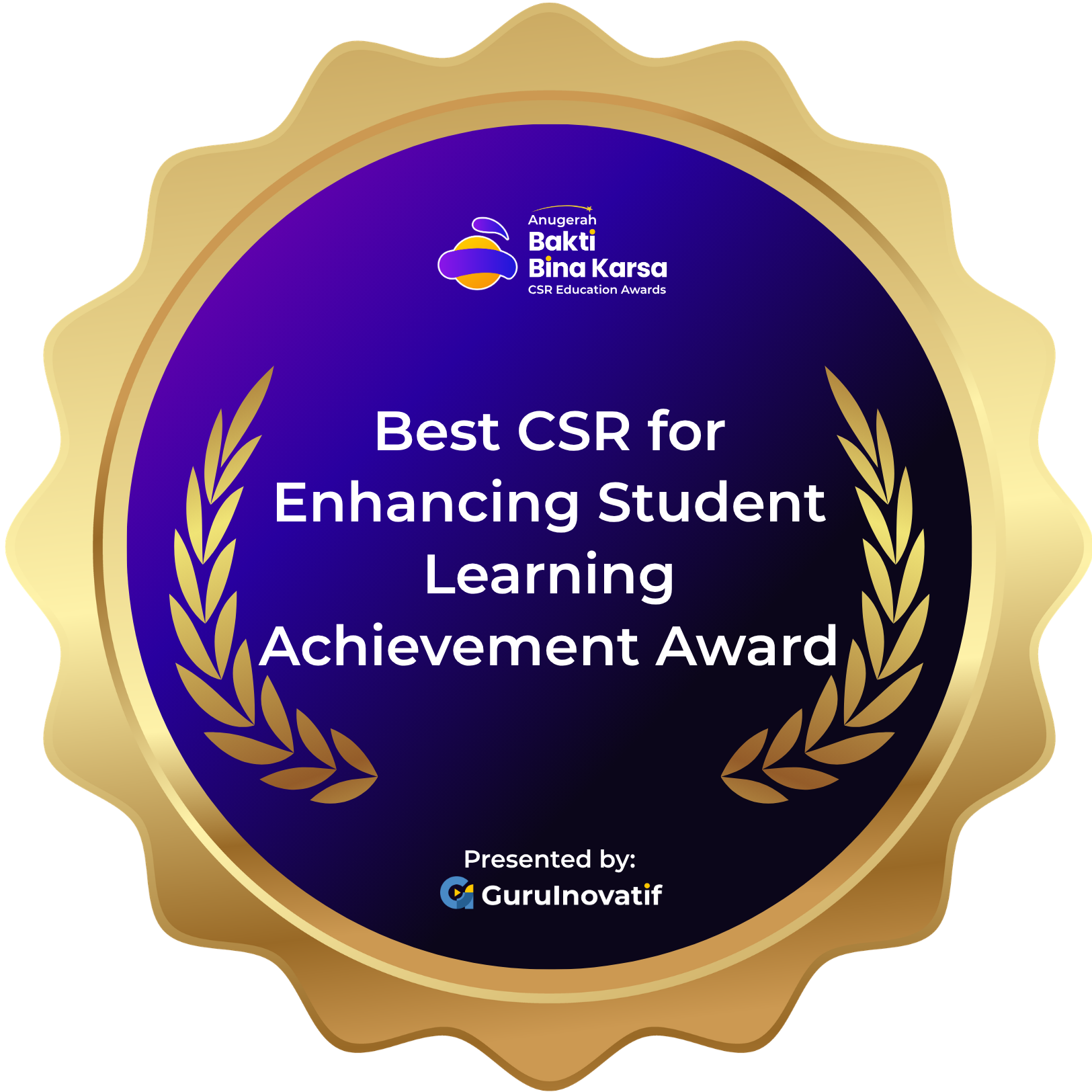 Best CSR for Enhancing Student Learning Achievement Award badge